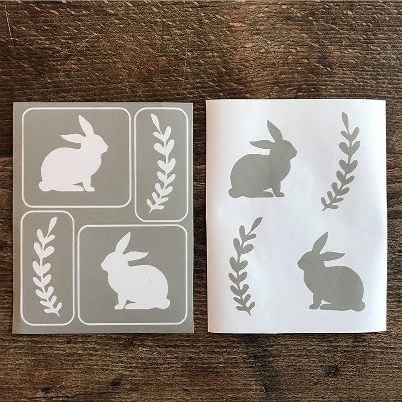 Aufkleber Set "Hase & Ranke"