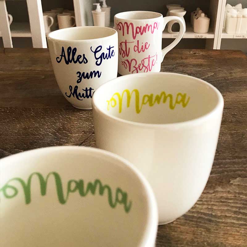 Aufkleber Set Schriftzug "Mama"